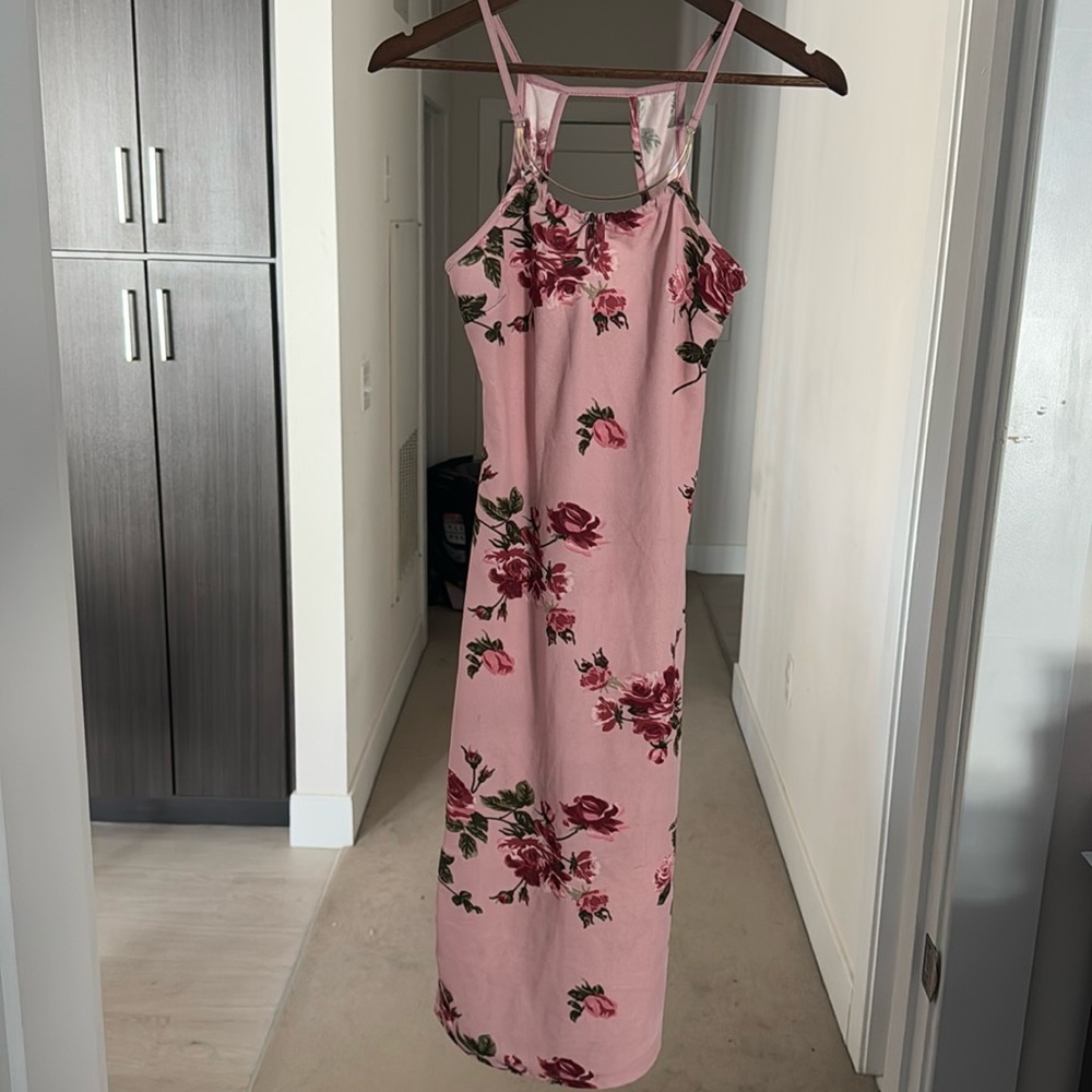 Mauve colored floral dress
